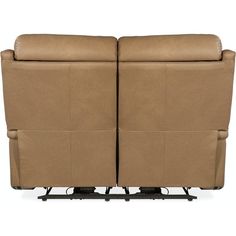 the reclining loveseat is shown with two seats on each side and one arm facing