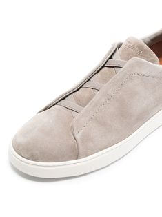 Zegna slip-on Suede Sneakers - Farfetch Suede Slip-on Sneakers With Stitched Sole, Modern Slip-on Suede Sneakers, Suede Slip-on Sneakers With Perforated Toe Box, Gray Leather Low-top Slip-ons, Slip-on Sneakers With Suede Lining, Modern Slip-on Suede Sneakers With Leather Sole, Modern Suede Slip-on Sneakers With Leather Sole, Modern Suede Slip-on Sneakers With Rubber Sole, Low-top Suede Slip-on Sneakers With Leather Sole