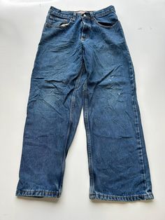 Mens Levi Levis Strauss 550 series Jean  1990s vintage  Baggy Fit  Zip Fly  Dark Blue  Waist 29 inch Leg Length 27 inch 'Measurements are exact measurement of garmet' Item in excellent condition Levis Strauss, Levi Strauss Jeans, Levis Men, Levi Strauss, Baggy Fits, Levis Jeans, Halloween Shopping, Mens Jeans, Levi's