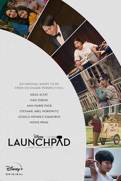 the poster for the movie launchipad is shown in multiple pictures, including children and adults