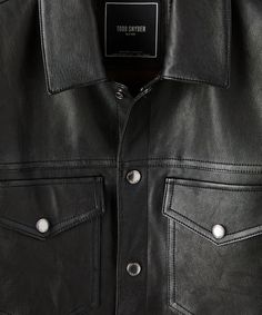 A classic piece with a modern sensibility, our Dylan Jacket takes the body of a classic jean jacket and remakes it in 100% Italian leather. The leather is dark chocolate in color, and it is burnished, so the jacket has a broken-in feel that’s meant to replicate the look and feel of a vintage find. Design details include front snap closure and two lower slant pockets. Please note: This is a limited-edition item. Leather is burnished for a broken-in look Chest snap closure pockets Two slant pocket Spring Outerwear, Todd Snyder, Italy Outfits, Classic Jeans, Spring Tops, Color Stories, Casual Jacket, The Body, Leather Fashion