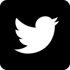 a black and white twitter logo