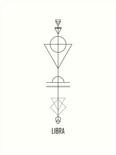 the libra symbol is shown in black and white, with an inverted design on it