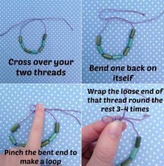 instructions on how to make a bead bracelet