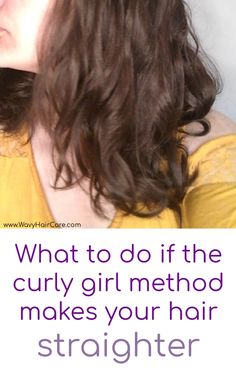 The curly girl method makes some people's hair straighter? Yep! Here's why, and how to correct it. #curlygirlmethod Curly Hair Techniques, Straight Wavy Hair, Radiate Confidence, Wavy Curly Hair