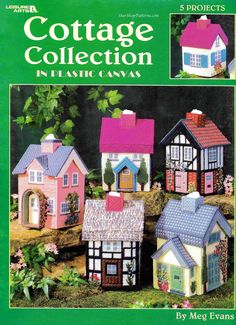 the cover of cottage collection magazine with several small houses and trees in front of it