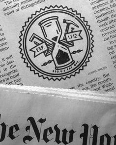 an old newspaper with the new york times logo on it