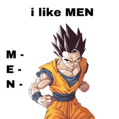 an image of a cartoon character with the words i like men