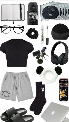 Lazy Fits Summer, Black Lounge Outfit, Outfit Ideas At Home, All Black Workout Outfit, Aesthetic Pajamas, Things To Wear, Outfit Layout, Casual Preppy Outfits, Cute Lazy Day Outfits