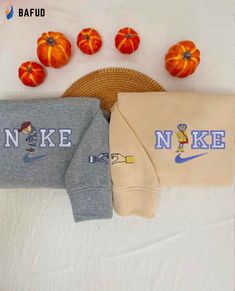 Nike x Matching Coraline and Wybie Embroidered Crewneck T-Shirt, Sweatshirt for Men Women Shirts Coraline And Wybie, Jersey Bedding, Prince Naveen, Matching Hoodies, Hawaiian Shirt Women, Valentines Couple, Denim Inspiration, Diy Sweatshirt, Cartoon Shirts