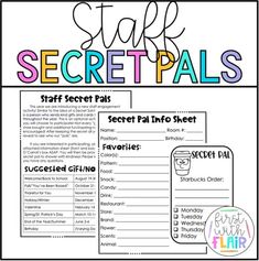 the secret pals printable activity pack for second grade students to practice their handwriting and writing skills