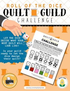 the roll of the dice quilt challenge poster