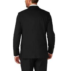 Haggar H26 Men's Tailored Fit Premium Stretch Suit Jacket - Black 36R, Size: 36 Regular Long Sleeve Tuxedo With Button Closure For Work, Tailored Winter Tuxedo For Business Casual, Classic Winter Tuxedo For Business Casual, Notch Lapel Tuxedo For Business Casual Winter Events, Notch Lapel Tuxedo For Business Casual In Winter, Black Tailored Sport Coat With Flat Front, Professional Black Blazer With Flat Front, Tailored Black Sport Coat With Flat Front, Formal Slim Fit Blazer With Button Closure