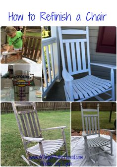 how to refinish a chair from an old rocking chair and make it look new