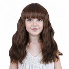 PRICES MAY VARY. 1.Color: Dark Brown Weight: Approx.180g/set; Length:Approx.35cm/14". 2.Material:100% High Quality Heat Resistant Fiber, Soft and Silky. Can Be Restyled: Straight & Curled,Please Keep the Heat Setting Below 150c. 3.Easy to Instal, Easy to Take Off, Easy to Maintenance. More Choice, More Natural, Very Comfortable and Convenience, Just Like Your Own Hair. 4.Adjustable Cap Size: the Average Size is 22 Inches, Two Adjustable Straps Will Allow 1 -1.5 inches Adjustment, Which Help Fit Bangs For Kids, Short Brown Wig, Brown Bob Wig, Dark Brown Wig, Short Hair For Kids, Brown Bob, Air Bangs, Wig Brown, Kids Wigs