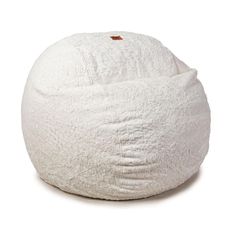 a white bean bag chair on a white background