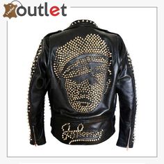 Full Silver Spiked Studded Brando Leather Jacket Featured: Cowhide Leather Zipper closure Premium Stitching, Studded Leather Jacket 2XS Viscose Inner Lining, Punk Motorcycle Jacket Lapel Collar, Spike Studded, Genuine Leather Jacket Zipper Pockets, Zipper Cuffs, Studded Biker Jacket Please Check Our Size Chart In Images, Black Motorcycle Jacket Leather Jacket Details, Leather Jacket Zipper, Black Motorcycle Jacket, Stylish Leather Jacket, Studded Leather Jacket, Motorcycle Jacket Mens, Studded Jacket, Handmade Leather Shoes, Lambskin Leather Jacket