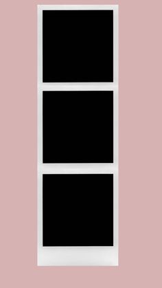 two black and white squares on a pink background