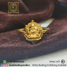 Lakshmi Devi Finger Rings Gold Women, Latest Gold Ring Designs