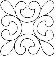 an image of a square with swirls in the middle and one line at the center