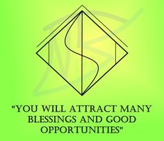 a green poster with the words, you will attract many blessings and good opportunity