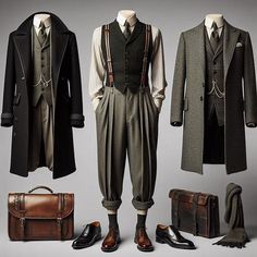 Mens Vintage Winter Outfits, 1920s Male Outfit, German Fashion Mens, 1920s Mens Evening Wear, Detective Fashion Men, Fancy Victorian Clothes Men, Edwardian Clothing Mens, Suits Inspo Men, Detective Clothing Men