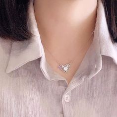 Sanrios Kuromi Luxury Necklaces Cute Anime Elegant Neck Clavicle Chain Pendant for Women Girls Charm Necklaces Cute, Pendant For Women, Luxury Necklace, Cute Anime, Gift Jewelry, Chain Pendant, Charm Gift, Chain Pendants, Women Girl