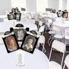 the tables are set up with pictures on them