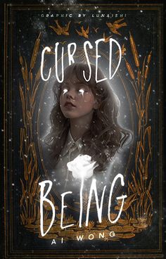 a book cover with an image of a woman's face and the words cursed being above it