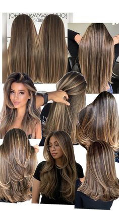 Blonde Light Brown Hair, Highlights Brunette, Balayage Hair Caramel, Hairstyle Examples, Highlights Curly Hair, Black Hair Balayage