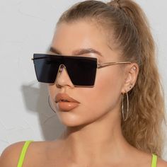 SPECIFICATIONSDepartment Name: ADULTBrand Name: KEDEFAGItem Type: EYEWEAREyewear Type: SunglassesStyle: SQUAREFrame Material: ALLOYPlace Of Origin: China (mainland)Lenses Material: PolycarbonateLenses Optical Attribute: UV400Lens Width: 70mmLens Height: 56mmOrigin: Mainland ChinaGender: WOMENCertification: noneChoice: yessemi_Choice: yes Frame Square, Trendy Sunglasses, Mens Eyewear, Metal Sunglasses, Eyewear Fashion, Black Sunglasses, Sunglasses Branding, Mens Glasses, Fashion Wear