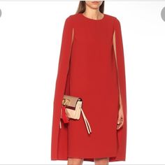 Brand New Only Tried On For Photos Size 6 Us Cape Dress, Max Mara, Cape, Size 6, Womens Dresses, Brand New, Red, Dresses, Women Shopping