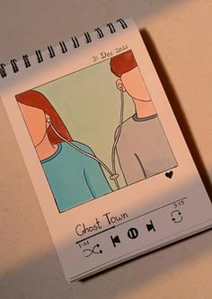 a drawing of a man and woman on a calendar