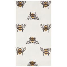 a towel with bees on it