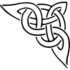 a celtic knot is shown in black and white