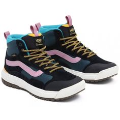 Vans Ultrarange Exo Hi Mte Pop Color Teal Pink Hiking Bootsmen 5.5 Women7 Unisex. Condition Is New With Box. Shipped With Usps Priority Mail. Vans Hiking Boots With Round Toe, Vans Old School, Camo Shoes, Vans Hi, Black Vans, Waterproof Winter Boots, Teal And Pink, Vans Sk8, Mens Vans