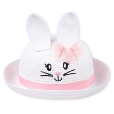 Brand New Playful Spring Hats For Play, Fun Spring Hats For Play, Fun Spring Play Hats, Spring Adjustable Hats For Play, Playful White Hat For Play, Spring Brimmed Sun Hat For Play, White Curved Brim Sun Hat For Play, White Sun Hat For Spring Play, Fun White Hats For Play