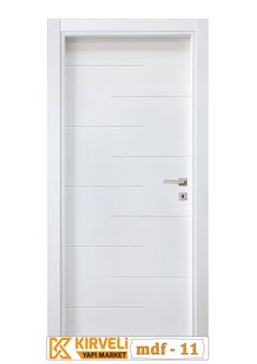 a white door with the words kravel mdf 11 on it's side