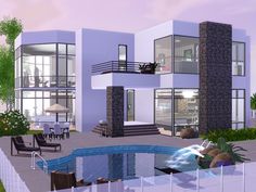 Sims 4 Modern House, Minecraft House Plans, Sims Free Play, Modern House Interior, Sims 4 House Plans, Sims 4 House Building, Nice House, Best Modern House Design, Sims 4 House Design