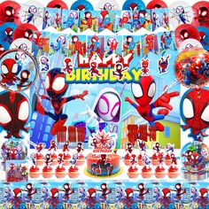 spiderman birthday party supplies and decorations