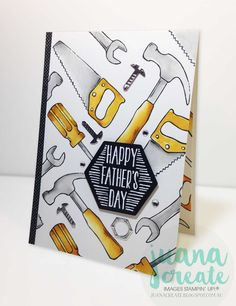 a father's day card with tools on it