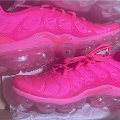 Im Selling A Size 7 Pink Vapor Airmaxes They Are Brand New They Have Only Been Worn 2 Times And I’ve Had Them 2 Years And They Still In Box Nothing On Them Or Anything ! Pink Sneakers With Air Cushioning, Swarovski Nike, Nike Sf, Air Max Excee, Nike Air Max Excee, Vapor Max, Air Max 270 React, Pink Running Shoes, Adidas Track