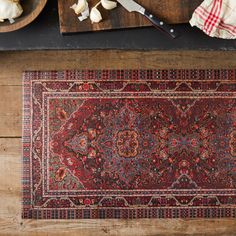 Vintage-Inspired Persian Vinyl Runners on Food52 Vinyl Kitchen Floor, Curvy Furniture, Kitchen Floor Mats, Best Kitchen Countertops, Floor Runners, Vinyl Floor Mat, Kitchen Mats, Shop Decor, Persian Pattern