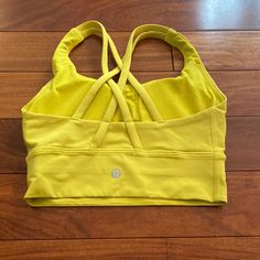 Longline Lululemon Sports Bra, Never Worn. Size 2 Yellow Lululemon, Lululemon Sports Bra, Long A Line, Women's Intimates, Sports Bra, Bra, Fashion Week, Sports, Yellow