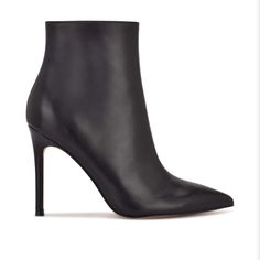 Brand New Booties From Nine West Chic Pointed Toe Booties For Work, Fall Evening Booties With Almond Toe, Evening Almond Toe Booties For Fall, Chic Ankle Booties With 4-inch Heel, Chic Business Boots With 4-inch Heel, Elegant Fall Booties With 4-inch Heel, Elegant Spring Workwear Booties, Elegant High Ankle Booties For Work, Spring Formal Pointed Toe Booties