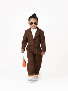 This brown Boss Baby Suit is for all my girls that want to look extra cute and extra bossy! This suit is everything, let me tell you, and you can wear them together or separately, too! I like styling mine in different ways to create cute fall fits, and I know you will, too! Can’t wait to see you in this! - Ayla FEATURES: Blazer has a notched lapel and button closure Pants have pleated accent with side slant pockets, zipper closure, as well as hook and eye closure COLOR: Brown 2 Piece Suit Set In Cute Fall Fits, Boss Energy, Brown Blazer, Boss Baby, Fall Fits, Brown Pants, Cute Fall Outfits, Blazer Outfits