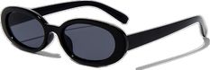 Oval Mirrored Sunglasses For Summer, Trendy Oval Sunglasses With Gradient Lenses, Trendy Oval Sunglasses With Tinted Lenses, Oval Sunglasses With Gradient Lenses For Summer, Oval Polarized Sunglasses For Summer, Summer Oval Sunglasses With Gradient Lenses, Trendy Black Oval Sunglasses, Trendy Oval Sunglasses For Summer, Chic Oval Sunglasses For Summer