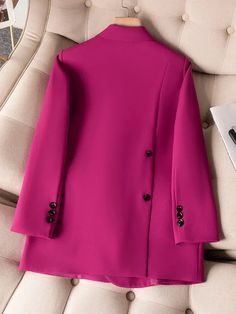 Weiyinxing Spring Autumn Women Blazer Pink Black Coffee Suit Jacket Female Long Sleeve Solid Casual Office Lady Outwear – weiyinxing Dm Ideas, Blazer Pink, Mode Costume, Chic Blazer, Ladies Blazer, Women Blazer, Casual Office, Abayas Fashion