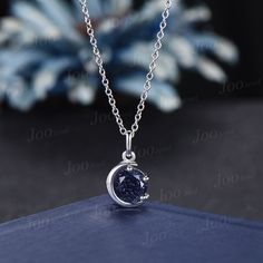 The moon engagement pendant necklace are a popular choice, represents I LOVE YOU TO THE MOON AND BACK , used to express the vastness of one's affection for another. HEALING RING : Blue Sandstone (also known as Blue Goldstone) symbolizes enterprise, success, victory, and glory, which enhance one's leadership and entrepreneurial skills. It is an excellent stone to meditate with before giving a speech or starting a new project. It is also very good at calming the senses and cleansing the chakras on all levels. Blue Sandstone bridges the gap between the earthly and spirit realms, so it is a great stone to use for contacting spirit guides or performing holistic healing. Blue Sandstone resembles the brilliant stars that shine in the dark blue sky, which bring about courage, confidence and willpo Elegant Blue Moon Phase Necklace, Elegant Blue Moon-shaped Necklace, Elegant Blue Moon Shaped Necklace, Elegant Statement Necklace, Entrepreneurial Skills, Blue Sandstone, Pendant Necklace Silver, Blue Goldstone, Necklace Unique