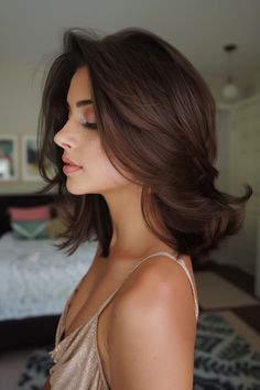 36 Stunning Espresso Brown Hair Color Hairstyles for Every Hair Length Deep Winter Brown Hair, Hair Colour For Short Hair, Brown Eye Hair Color Ideas, Deep Autumn Hair Color Ideas, Solid Brown Hair Color, Winter Brown Hair Color, Espresso Brown Hair Color, Winter Hair Colors For Brunettes, Espresso Brown Hair